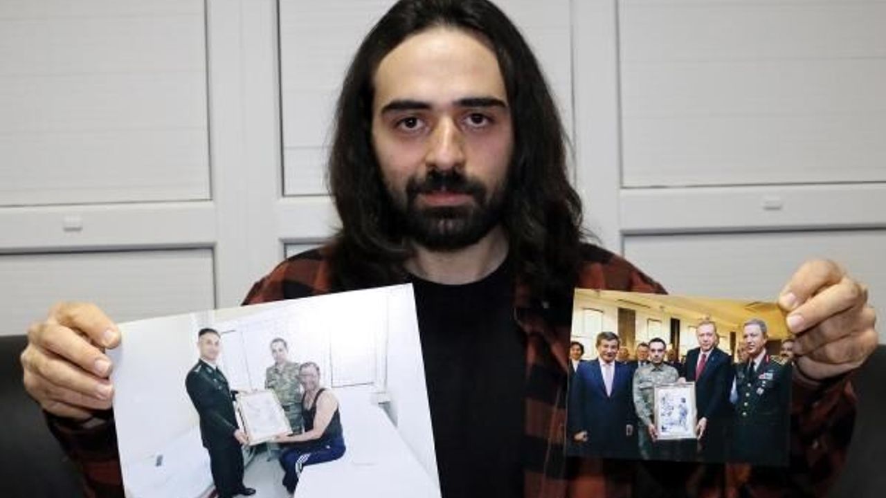 Cumhurbaşkanı Erdoğan'ın odasındaki kara kalem çalışmasının sahibi: Onur duydum