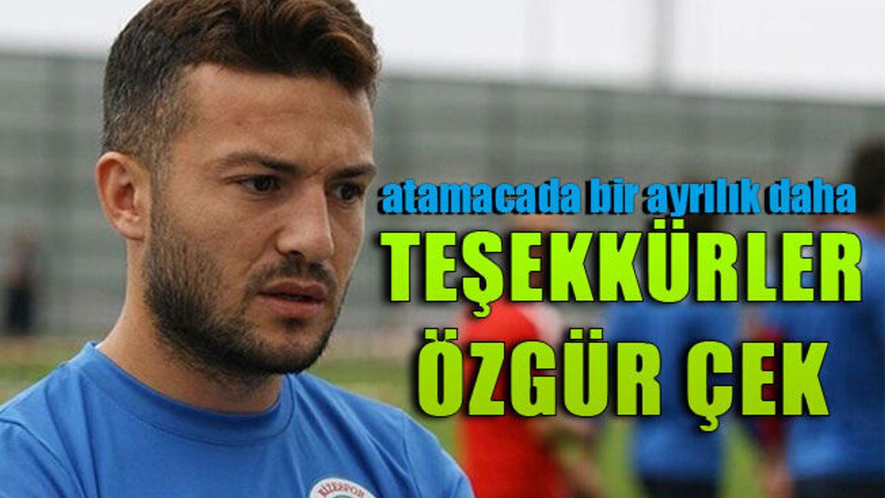 Çaykur Rizespor'da bir ayrılık daha