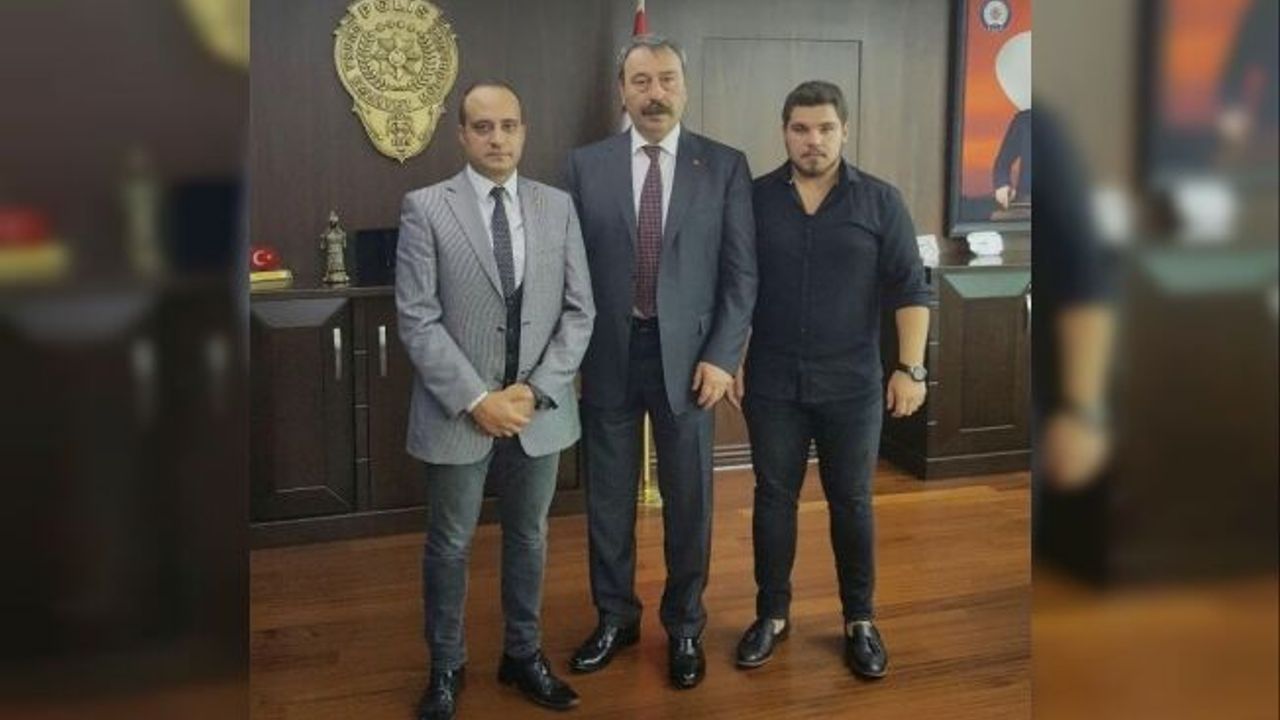 DHA Bursa Temsilcisi Osman Şişko, Emniyet Müdürü Osman Ak'ı ziyaret etti