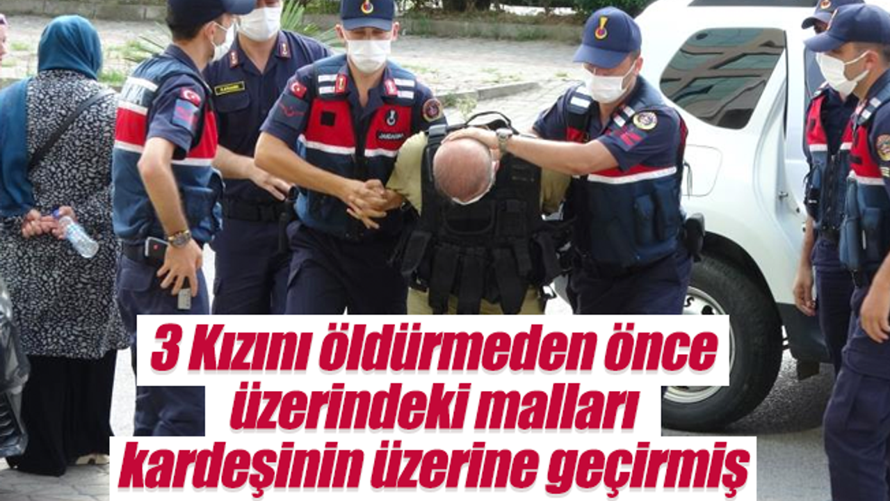 Trabzon’da cinnet geçirerek 3 küçük kızını silahla öldüren şahıs adliyeye getirildi