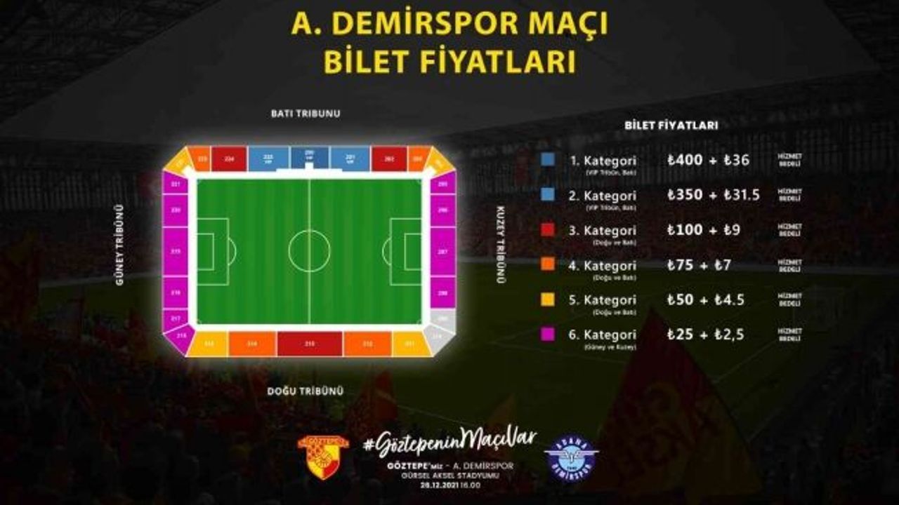 Göztepe - Adana Demirspor maçının biletleri satışa çıkıyor