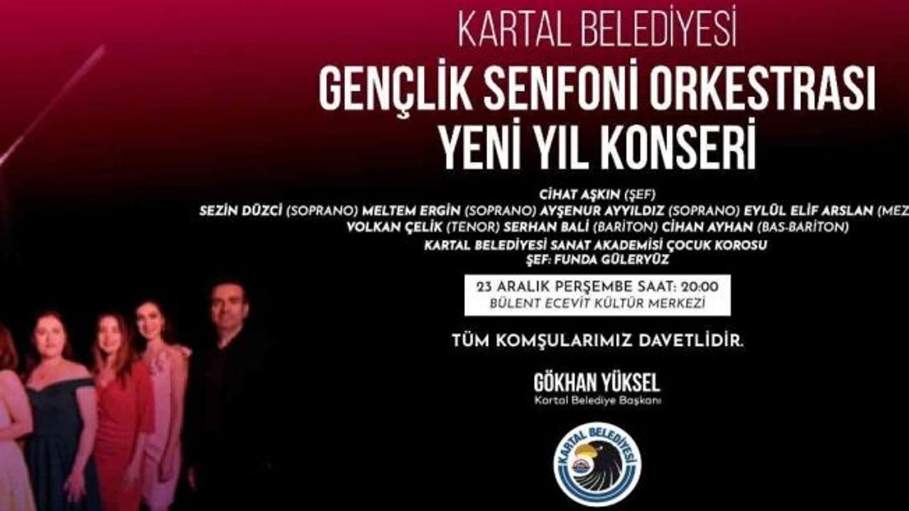 Kartal Belediyesi Gençlik Senfoni Orkestrası yeni yıl konseriyle sahnede