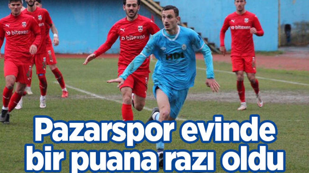 TFF 2. Lig: Pazarspor: 1 - Diyarbekirspor: 1