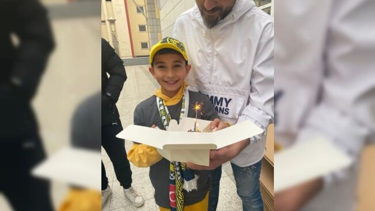 Şanlıurfa’dan gelen depremzede minik Emin’e doğum günü sürprizi