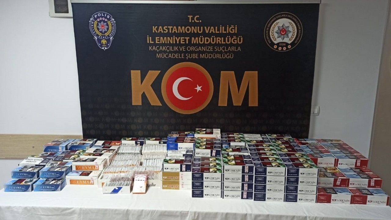 Kastamonu’da kaçak tütün operasyonu: 42 bin 400 adet sahte makaron ele geçirildi