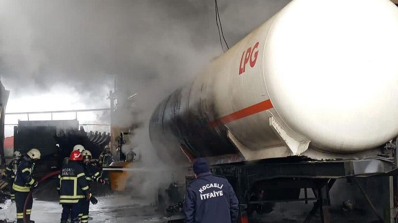 LPG tankı patladı, bir işçi yaralandı
