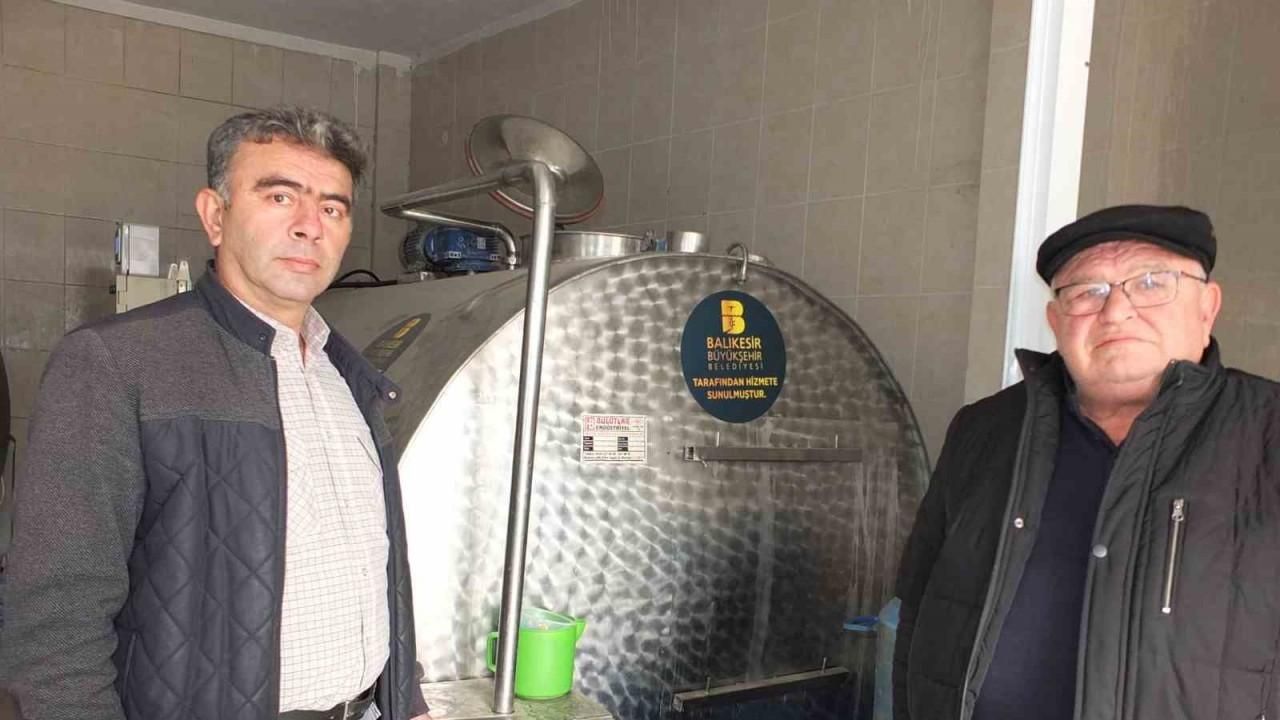 Burhaniye’de Büyükşehir Belediyesi’nden kooperatife süt tankı desteği
