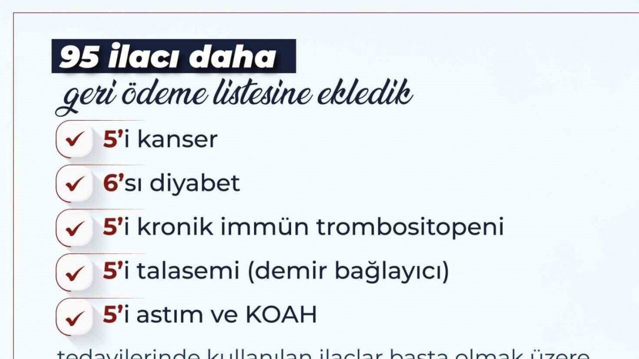 Bakan Işıkhan: "SGK düzenlemesi kapsamında 88’i yerli üretim olmak üzere 95 ilacı daha geri ödeme listesine aldık"
