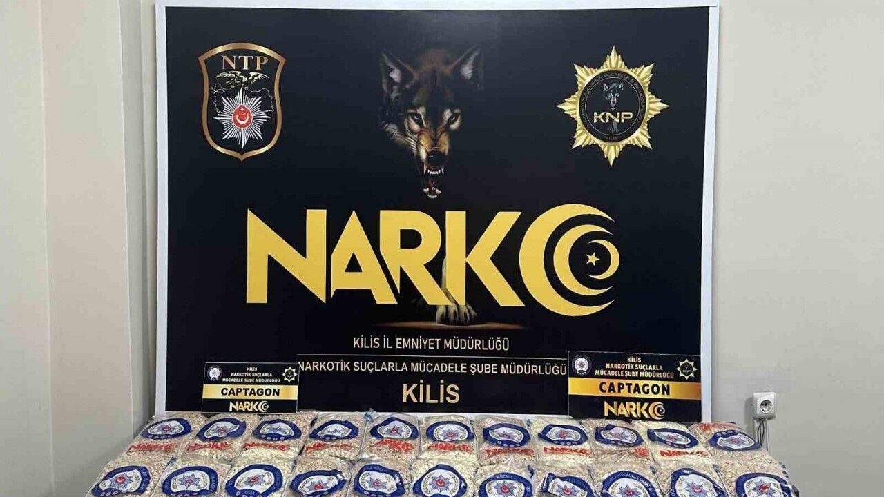 Kilis’te 215 bin adet uyuşturucu hap ele geçirildi: 1 tutuklama