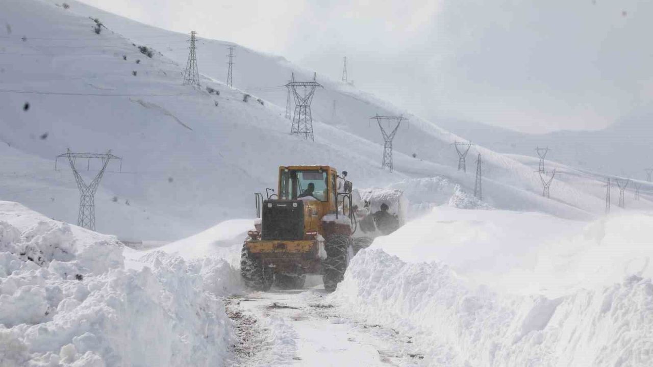 Bitlis'te yoğun karla mücadele çalışması