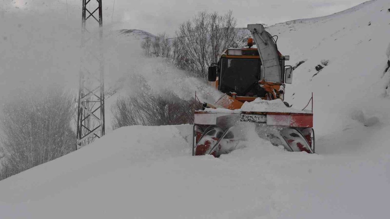 Bitlis'te 6,5 metrelik kar yağışına rağmen 20 bin kilometre yol açıldı