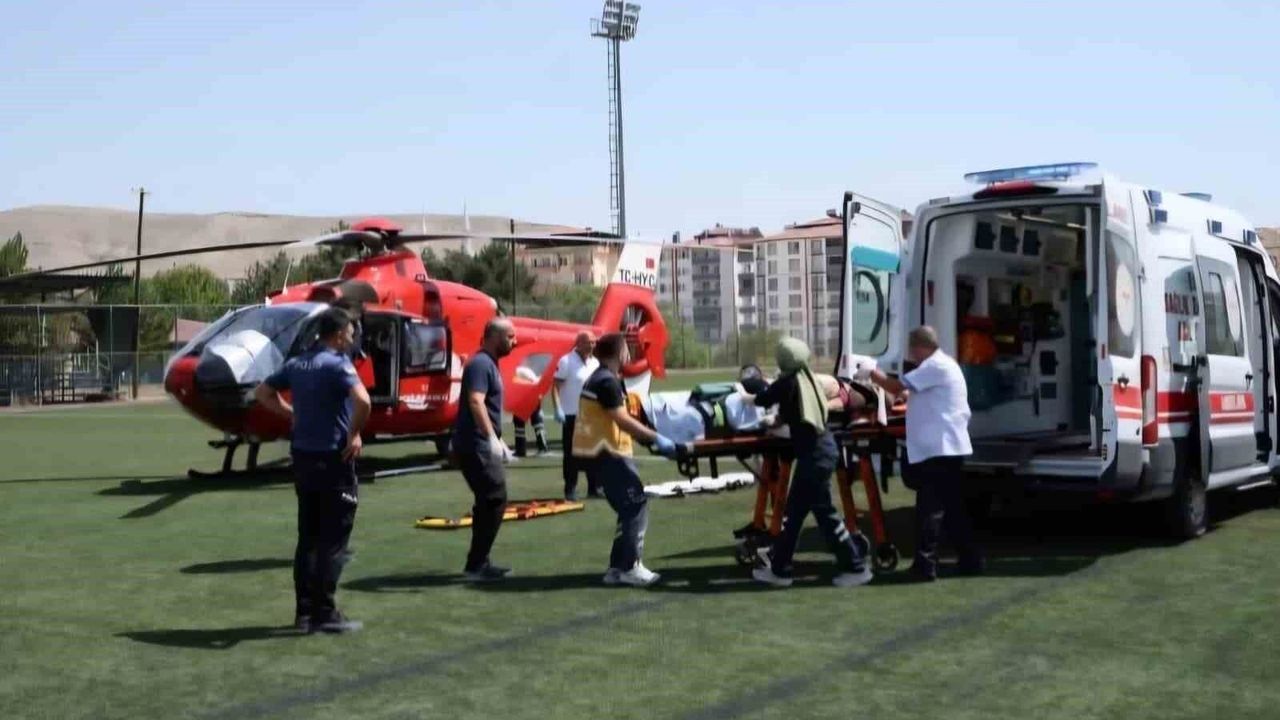 84 yaşındaki hasta ambulans helikopterle Malatya'ya getirild