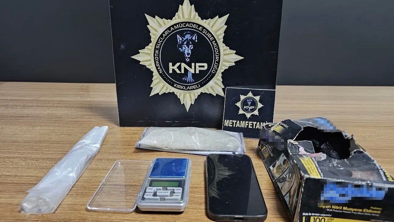 Babaeski'de 130 gram metamfetamin ele geçirildi: 2 tutuklama