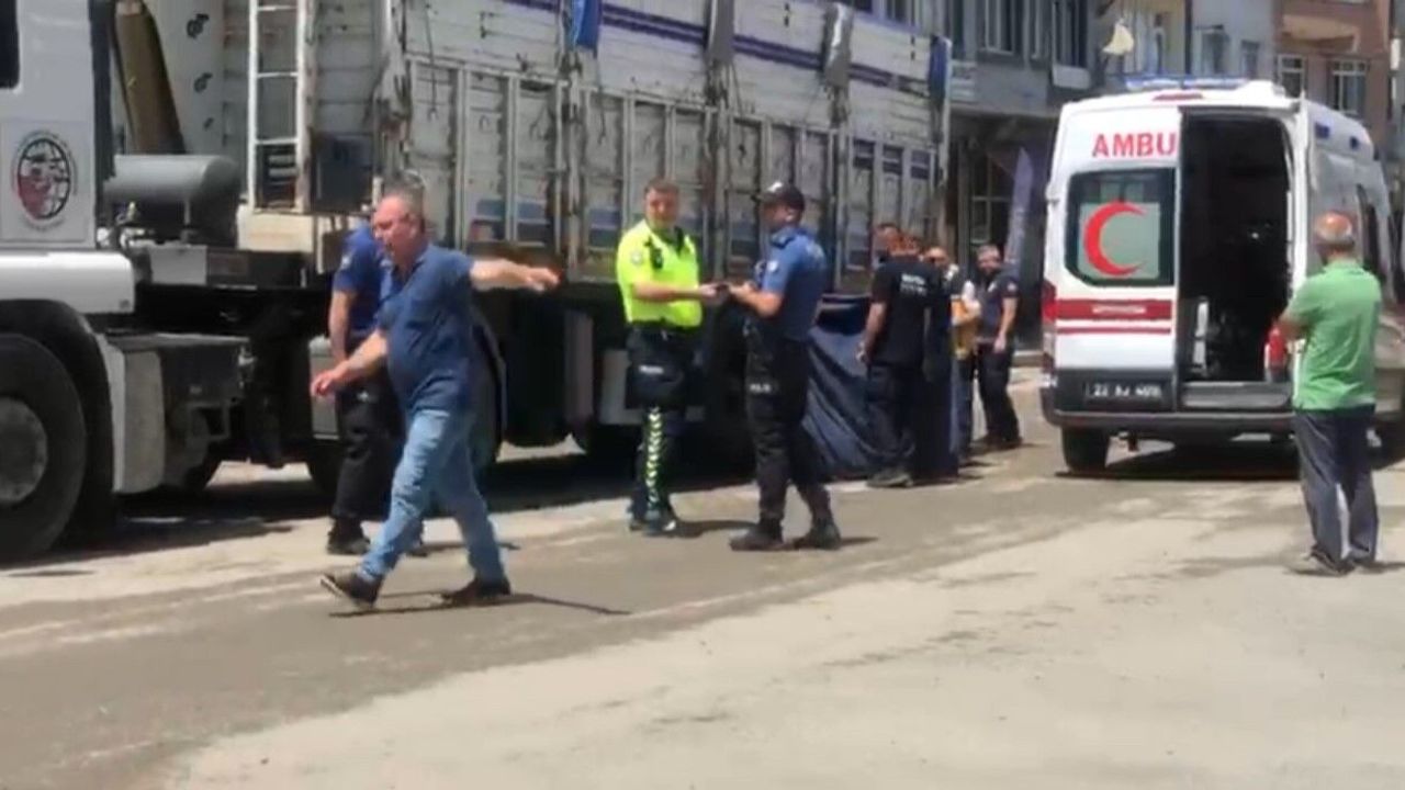 Edirne'de kamyonun çarptığı yaya hayatını kaybetti
