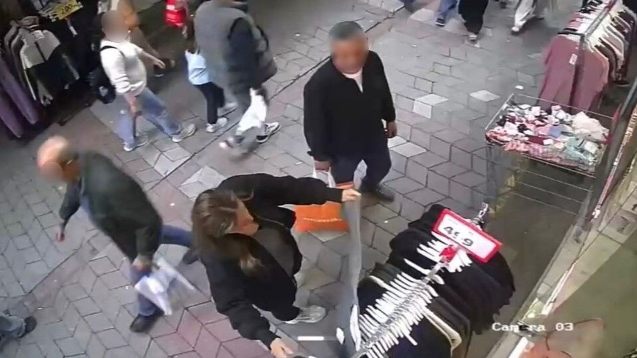 Giyim eşyası çalarken kameraya yakalanan karı koca gözaltına