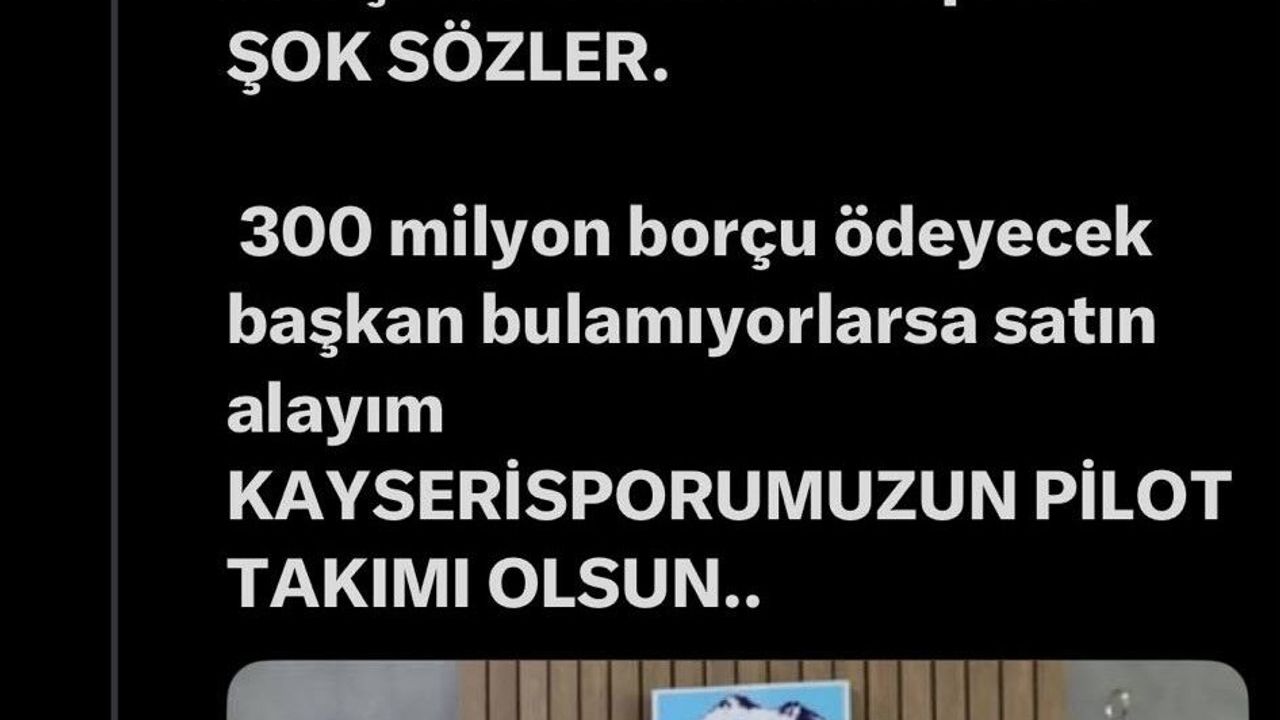 Kayserispor Başkanı Ali Çamlı'dan sert cevap