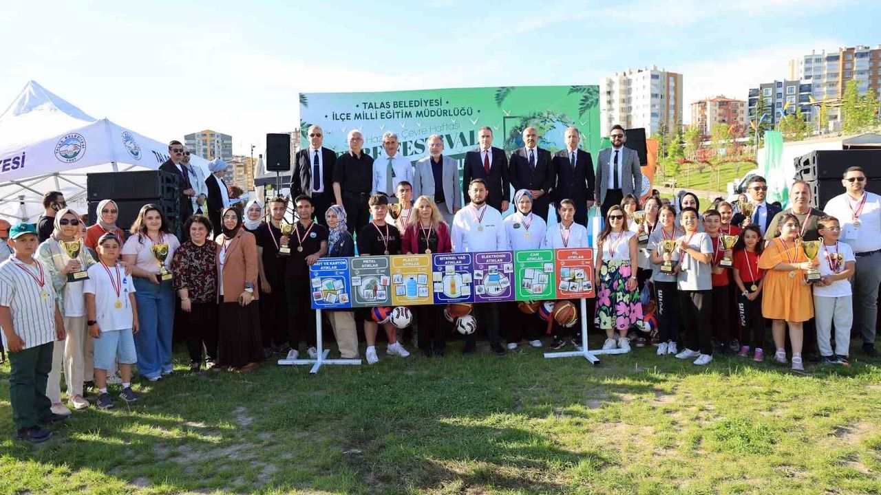 Talas'ta çevre bilinci sanatla buluştu, öğrenciler