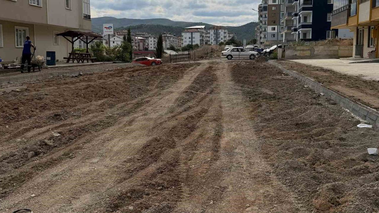 Boyabatta yol çalışması
