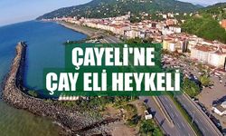 Çayeli'ne Çay Eli heykeli