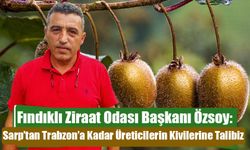 Fındıklı Ziraat Odası Başkanı Özsoy 'Sarp’tan Trabzon’a kadar üreticilerin kivilerine talibiz'