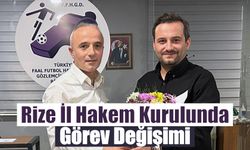 Rize İl Hakem Kurulunda görev değişimi.