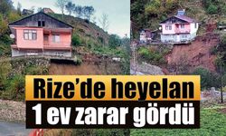 Rize’de heyelan: 1 ev zarar gördü