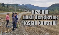 Rize’nin riskli derelerine taşkın kontrolü