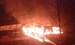 Sinop’ta kereste fabrikasında yangın