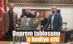 Deprem tablosunu AFAD’a hediye etti