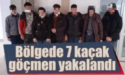 Bölgede 7 kaçak göçmen yakalandı