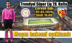 Çaykur Rizespor  Kayserispor maçının hakemi açıklandı