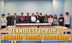 Yaptıkları roketle Rize’yi temsil edecekler