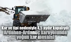 4,5 aydır kapalı bulunan Ardahan-Ardanuç yolu açılıyor