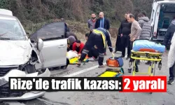 Rize’de trafik kazası: 2 yaralı