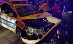 Şüpheli aracı takip eden polis aracı kaza yaptı: 2 polis yaralı
