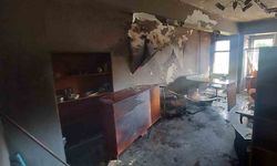 Erzurum’da büro yangını paniğe neden oldu