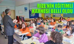 Rize’nin eğitimli karnesi belli oldu