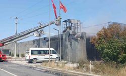 Silivri’de boya imalatı fabrikasının deposunda korkutan yangın