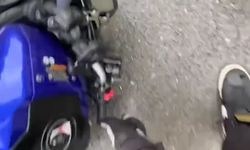 Maltepe’de motosiklet kazası kask kamerasına yansıdı