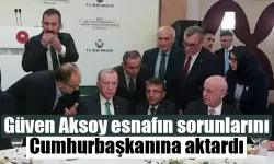 Güven Aksoy esnafın sorunlarını Cumhurbaşkanına aktardı