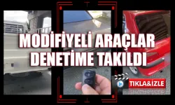 Rize' de modifiyeli araçlar denetime takıldı.