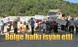 Rize'de bölge halkı isyan etti.