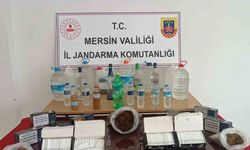 Mersin’de kaçak içki ve makaron ele geçirildi