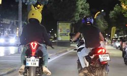 Motosikletli trafik magandaları kamerada