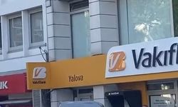 Yalova’da işlemi yapılmayınca bankanın önüne otomobilini çekti