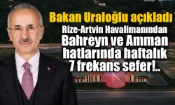 Rize-Artvin Havalimanına 2 yeni frekans