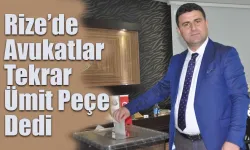 Rize Barosu Başkanlığına  tekrar Ümit Peçe seçildi