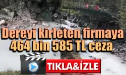 Rize’de dereyi kirleten firmaya 464 bin 585 TL para cezası kesildi