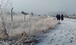 Erzurum buz kesti, sis şehri örttü