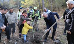 Kazdağları’nda Atatürk’ün anısına fidanlar toprakla buluştu